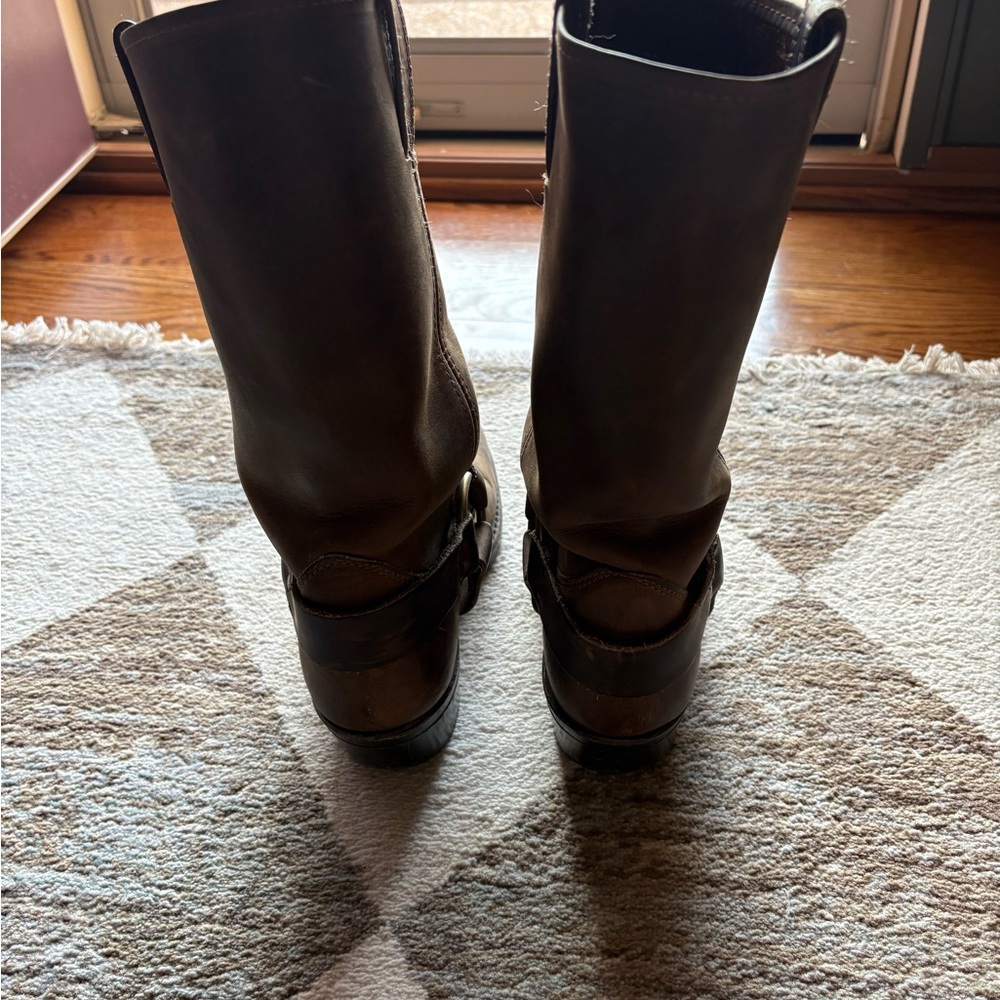 Frye Distressed Brown Leather Boots - Picture 3 of 8